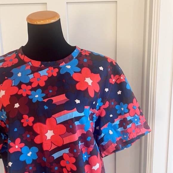 MARNI Floral Cotton Poplin Top - Picture 7 of 12